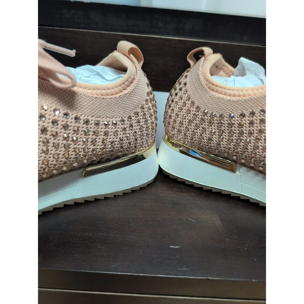 NIB Kenneth Cole Reaction Cameron Jewel Lace Up Sneakers Peach Size 5.5